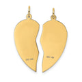 14k Gold I LOVE YOU Charm Pendant 2 Piece by Fine Color Jewels