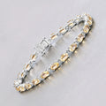 9.03 Ct Oval Yellow Citrine Prong Sterling Silver Tennis Bracelet by Fine Color Jewels