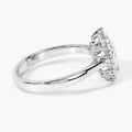 1.28 Ct Oval Lab Diamond Prong Platinum Halo Bridal Floral Ring by Fine Color Jewels