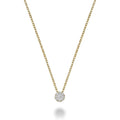 10k Gold Cluster Diamond Necklace by Fine Color Jewels