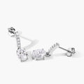 1.64 Ct Oval Lab Grown Diamond Prong Platinum Dangle Drop Bridal Earrings by Fine Color Jewels