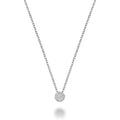 10k Gold Cluster Diamond Necklace by Fine Color Jewels