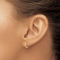 14K Gold Twisted Hinged Hoop Earrings by Fine Color Jewels