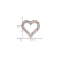 14k Gold Lab Grown Diamond Heart Chain Slide Pendant by Fine Color Jewels