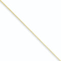 0.9mm Gold-plated Sterling Silver Box Chain 18 inch by Fine Color Jewels