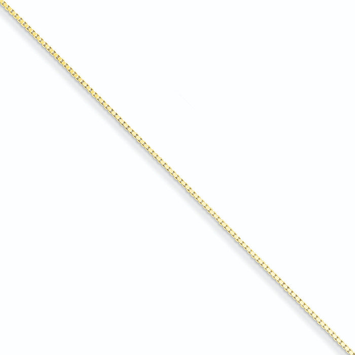 0.9mm Gold-plated Sterling Silver Box Chain 18 inch by Fine Color Jewels