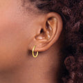 Twisted 14k Gold Hoops Earrings by Fine Color Jewels