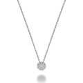10k Gold Cluster Diamond Necklace by Fine Color Jewels
