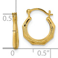 14k Gold Hinged Shrimp Earrings by Fine Color Jewels