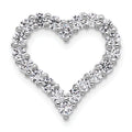 14k Gold Lab Grown Diamond Heart Chain Slide Pendant by Fine Color Jewels