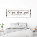 In Peace I Will Lie Down And Sleep For You Alone Lord Psalm 4:8 Faith Sign II by Tailored Canvases