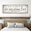 In Peace I Will Lie Down And Sleep For You Alone Lord Psalm 4:8 Faith Sign by Tailored Canvases