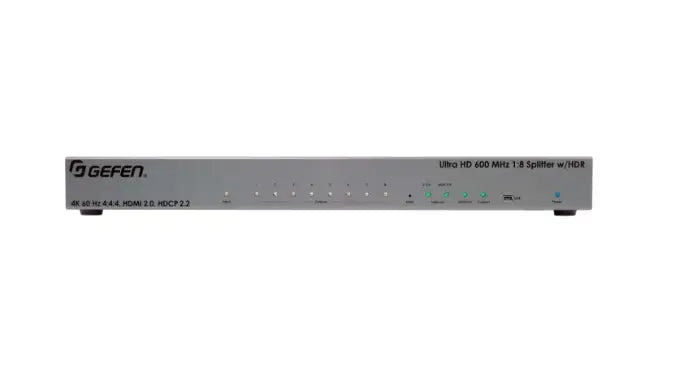 IN STOCK! Gefen EXT-UHD600-18 Ultra HD 600 MHz 1:8 Splitter for HDMI w/ HDR - 600 MHz to 600 MHz - 4096 x 2160 - 1 x HDMI In - 8 x HDMI Out - USB by Silarius