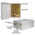 IN STOCK! L-com NBP141004-100 Weatherproof Enclosure, 14x10x4in, 120VAC w/ Hook & Loop Mounting, NB Series by Silarius