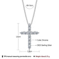 INALIS - 925 Sterling Silver Classic Cross Cubic Zirconia Necklace by DailySale