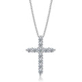 INALIS - 925 Sterling Silver Classic Cross Cubic Zirconia Necklace by DailySale