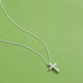 INALIS - 925 Sterling Silver Classic Cross Cubic Zirconia Necklace by DailySale