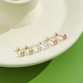INALIS 925 Sterling Silver Minimalist Small Cute Stud Cross Flower Earrings by DailySale