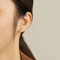 INALIS 925 Sterling Silver Minimalist Small Cute Stud Cross Flower Earrings by DailySale