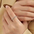 INALIS 925 Sterling Silver Opening Geometric Chain Ring for Women by DailySale
