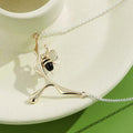 INALIS 925 Sterling Silver Pendant Cute Bee Agate Stone Luxurious Necklace by DailySale