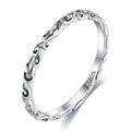 INALIS 925 Sterling Silver Ring for Women and Men Engraved Pattern Anniversary Rings by DailySale