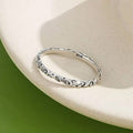INALIS 925 Sterling Silver Ring for Women and Men Engraved Pattern Anniversary Rings by DailySale