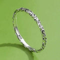 INALIS 925 Sterling Silver Ring for Women and Men Engraved Pattern Anniversary Rings by DailySale