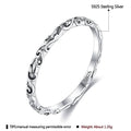INALIS 925 Sterling Silver Ring for Women and Men Engraved Pattern Anniversary Rings by DailySale