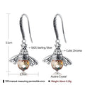 INALIS Bee Shaped 925 Sterling Silver Cubic Zirconia And Austria Crystal Earring by DailySale