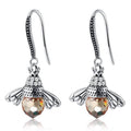 INALIS Bee Shaped 925 Sterling Silver Cubic Zirconia And Austria Crystal Earring by DailySale