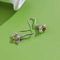 INALIS Bee Shaped 925 Sterling Silver Cubic Zirconia And Austria Crystal Earring by DailySale
