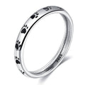 INALIS Cat Footprint 925 Sterling Silver Ring by DailySale