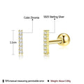 INALIS Cubic Zirconia Square Shape 925 Sterling Silver Earrings by DailySale