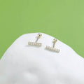 INALIS Cubic Zirconia Square Shape 925 Sterling Silver Earrings by DailySale