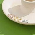INALIS Fine Silver Stud Earrings Full Clear Cubic Zirconia Star Small Earring by DailySale