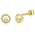 INALIS Fine Silver Stud Earrings Full Clear Cubic Zirconia Star Small Earring by DailySale