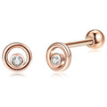 INALIS Fine Silver Stud Earrings Full Clear Cubic Zirconia Star Small Earring by DailySale