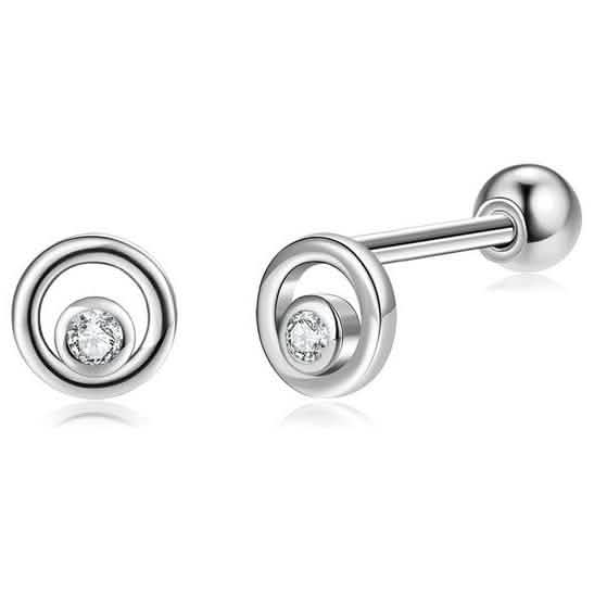 INALIS Fine Silver Stud Earrings Full Clear Cubic Zirconia Star Small Earring by DailySale