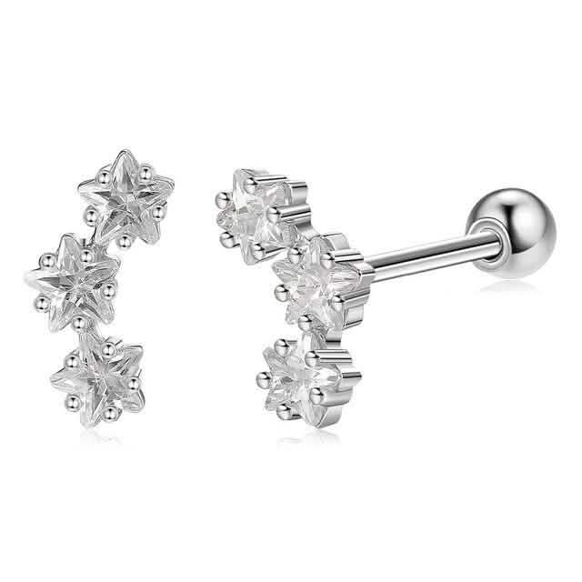 INALIS Romantic Star 925 Sterling Silver Stud Earrings by DailySale