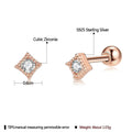 INALIS Square Shape 925 Sterling Silver Small Stud Earrings by DailySale