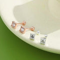 INALIS Square Shape 925 Sterling Silver Small Stud Earrings by DailySale