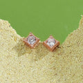 INALIS Square Shape 925 Sterling Silver Small Stud Earrings by DailySale