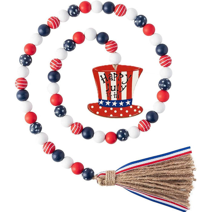 Independence Day Wooden Bead Wreath by DailySale