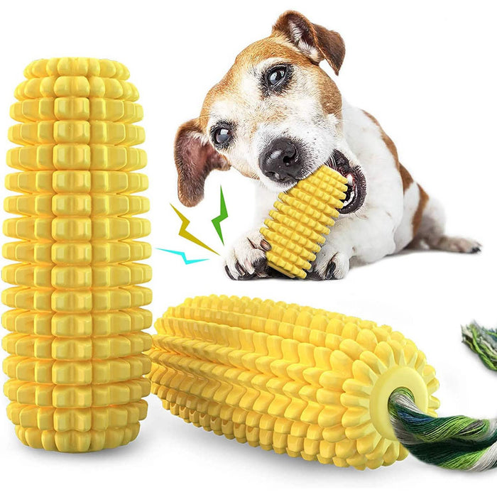 Indestructible Tough Durable Chew Corn Squeaker Interactive Dog Toys by DailySale