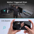 Indoor Camera, Cameras for Home Security with Night Vision (Refurbished) by DailySale