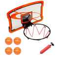 Indoor Mini Basketball Hoop Set with 4 Inflatable Balls Electric Audio Scorer by DailySale