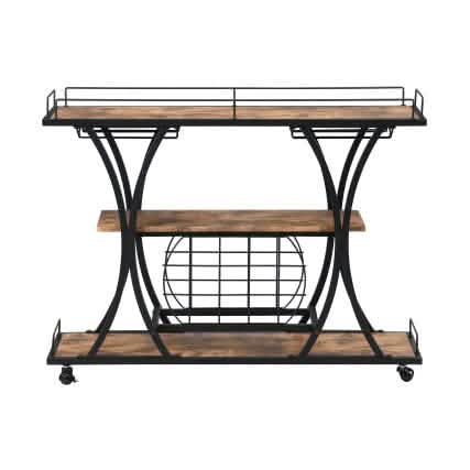Industrial Bar Cart Kitchen Bar Service Cart by DailySale