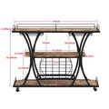 Industrial Bar Cart Kitchen Bar Service Cart by DailySale
