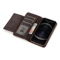 Indy Series Brown Leather Wallet Case - iPhone 12 mini by Zerodamage Sahara Case LLC